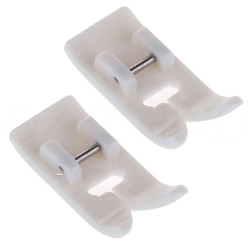 2PCS Non-stick Pressure Foot Snap On Sewing Presser Foot Leather Pressure Feet Home Sewing Machine Multi-Function Parts