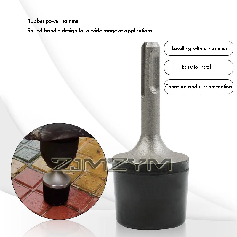 Rubber Hammer SDS-PLUS Handle For Electric Hammers Rubber Mallet Hammer Hammering Head Masonry Power Tool Accessories
