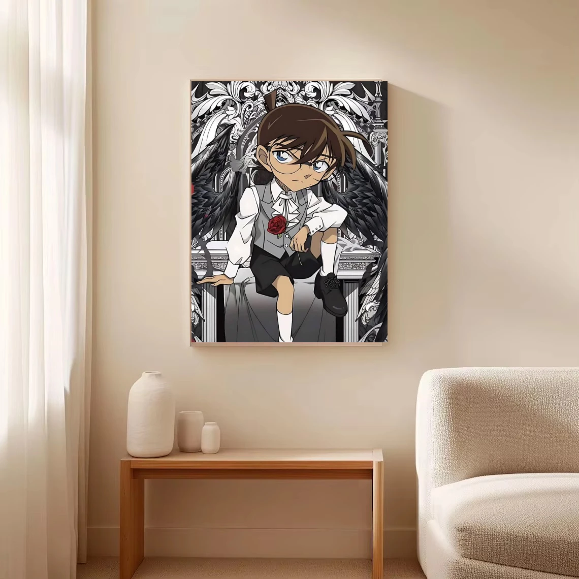 Detective Conan Edogawa Conan Anime Oil Painting By Numbers Canvas Wall Art Home Living Room Decor Painting no frame