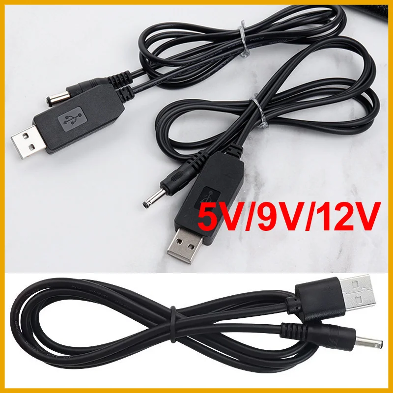 NEW 2026 1M Powerbank Cable Connector DC 5V to 12V USB Cable Boost Converter Step-up Cord for Wifi Router Modem Fan Speaker