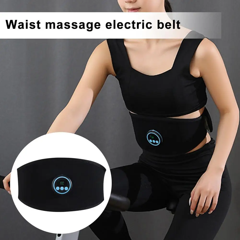 

Waist Massage Electric Belt Abdominal Trainer Slimming Waist Black Vibration Belly Workout Massager Belt Fitness Fitness V1A7