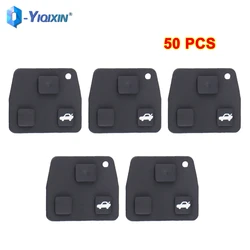 YIQIXIN 50 шт. для Toyota Avensis Corolla Camry Yaris Prado Carina Lexus Rav4 3 кнопки силиконовый резиновый ремонтный коврик чехол для автомобильного ключа