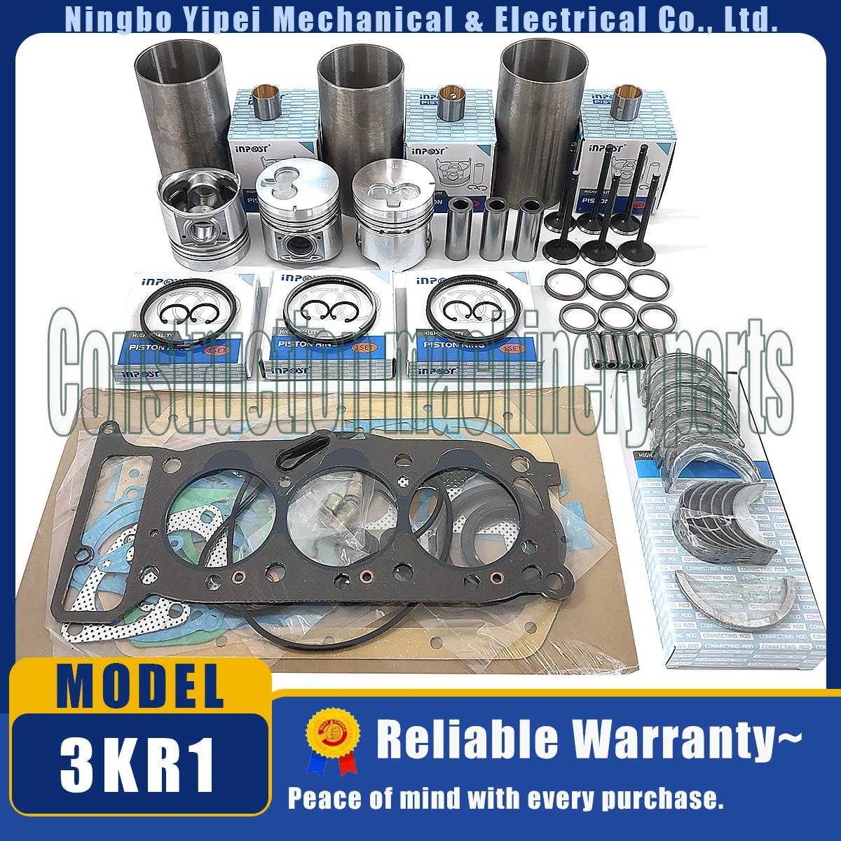 Комплект для капитального ремонта 3KR1 для экскаватора Isuzu 3KR1-EA14 3KR1 Hitachi EX20 EX22 EX25-1