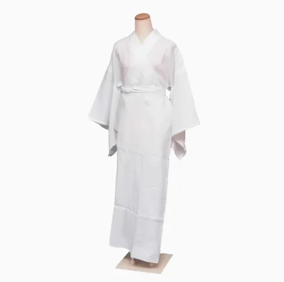 Camisa básica Yukata kimono blanco de algodón puro japonés tradicional longitud 125 cm