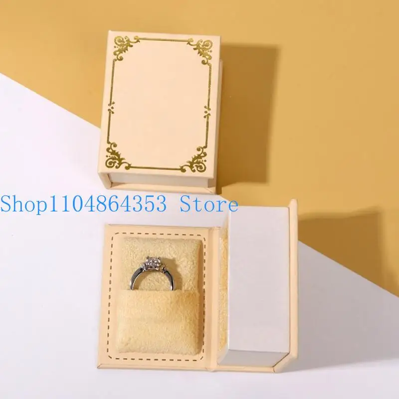 

652F Винтажная шкатулка для драгоценностей в форме книги для колец, подвесок, серег, органайзеров для ворса