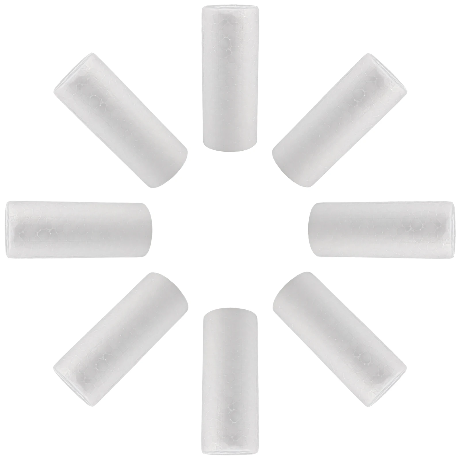 

10pcs White Cylinders 10X4Cm Christmas Crafts Diy Decorations Modeling Supplies Tubes For Halloween Wedding Home Craft Foam Cake