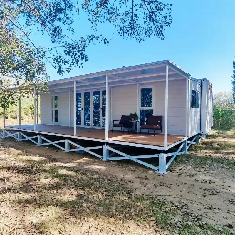 Expandable Container House 20 40 Ft Prefab Mobile Tiny Home Foldable Movable Prefabricated 2 3 4 Bedroom with Terrace Sunroom