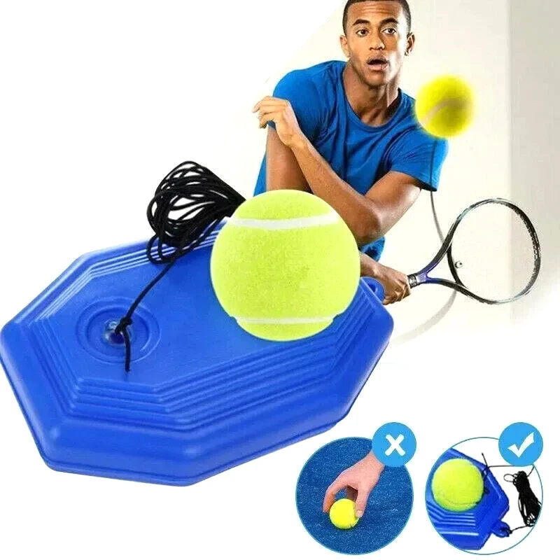 

Portable Solo Tennis Trainer Rebound Tennis Ball With String Rope Self Tennis Practice Training Tool For Adults Kids Beginners