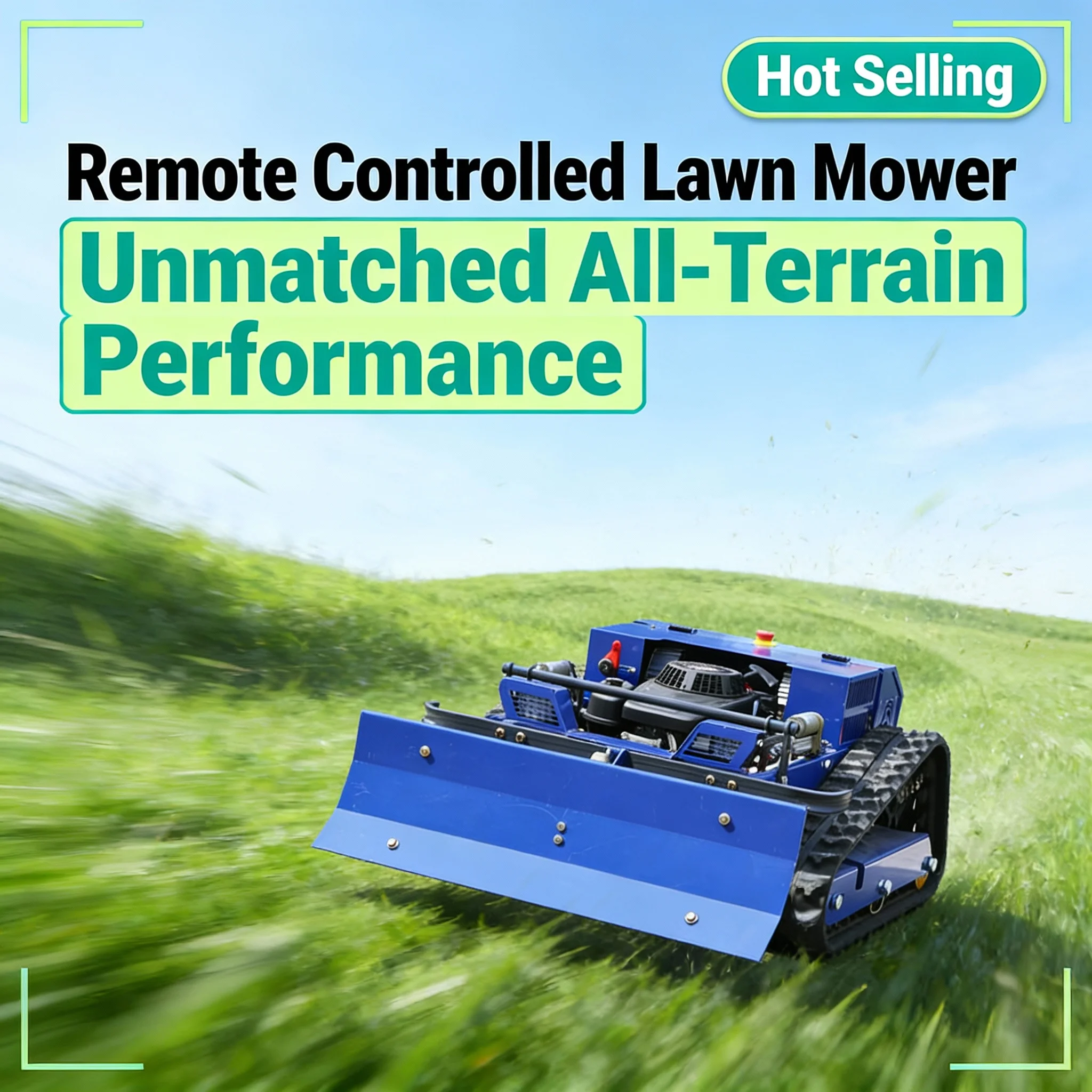 

Customized Fast Delivery & Free After-Sales Wireless Remote Control Robot Lawn Mower Brushless Motor Outdoor
