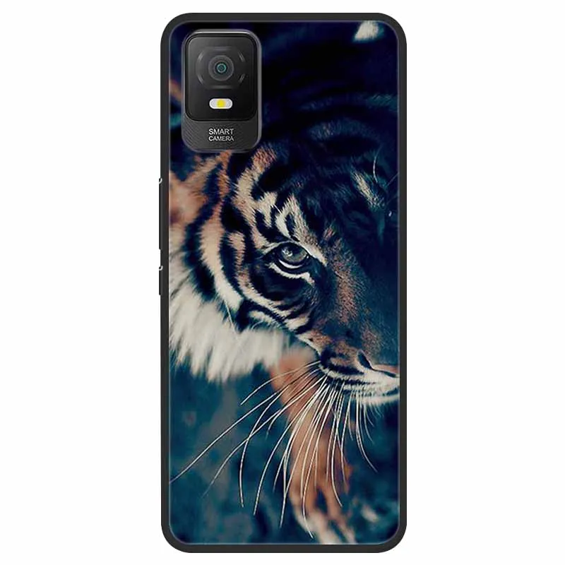 For TCL 403 Case TCL403 Flower Marble Black Bumper Soft TPU Silicone Cover for TCL 403 Phone Cases 6.0