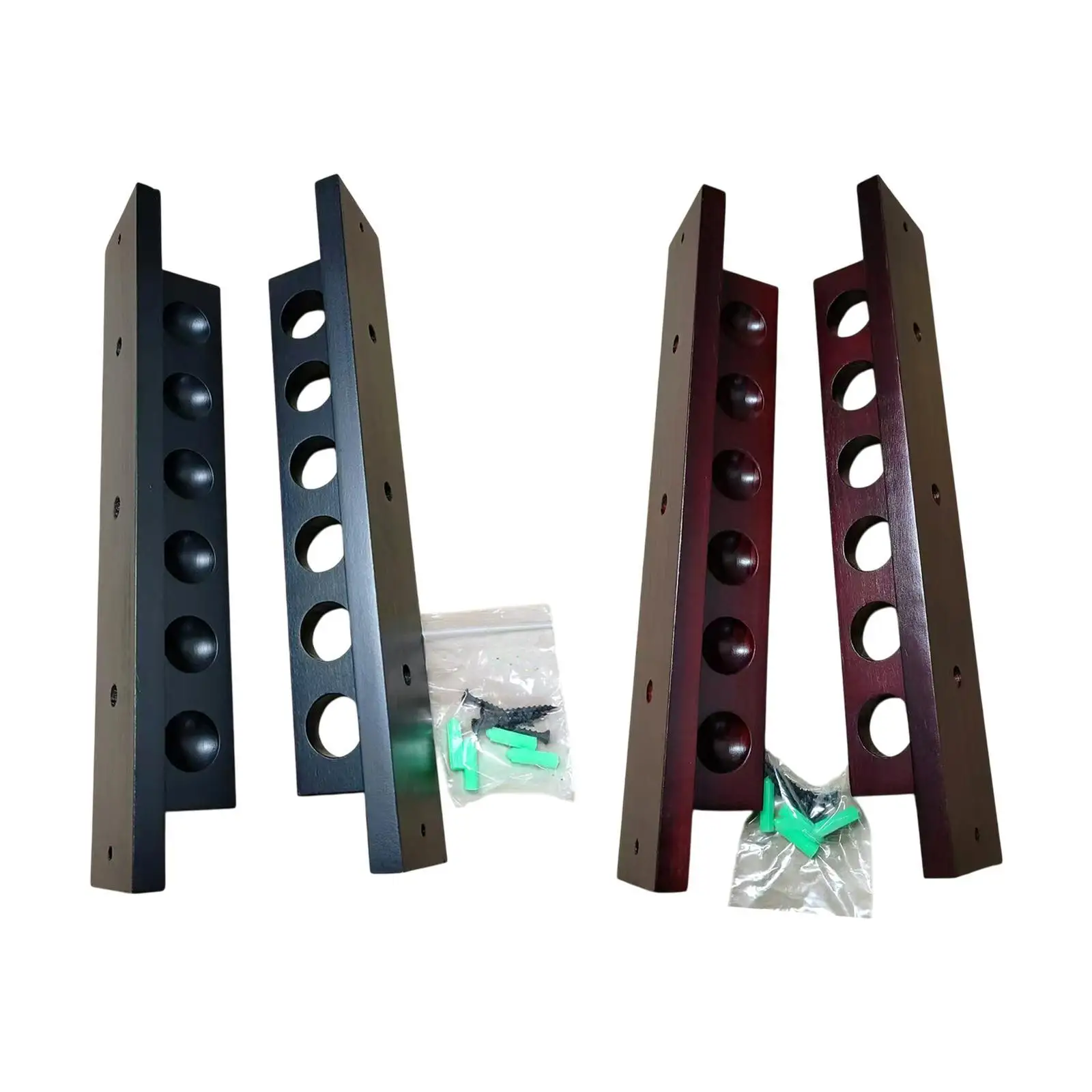 Billiard Cue Rack Cue Rest for 6 Pool Cue for Sports Clubhouse Game Room