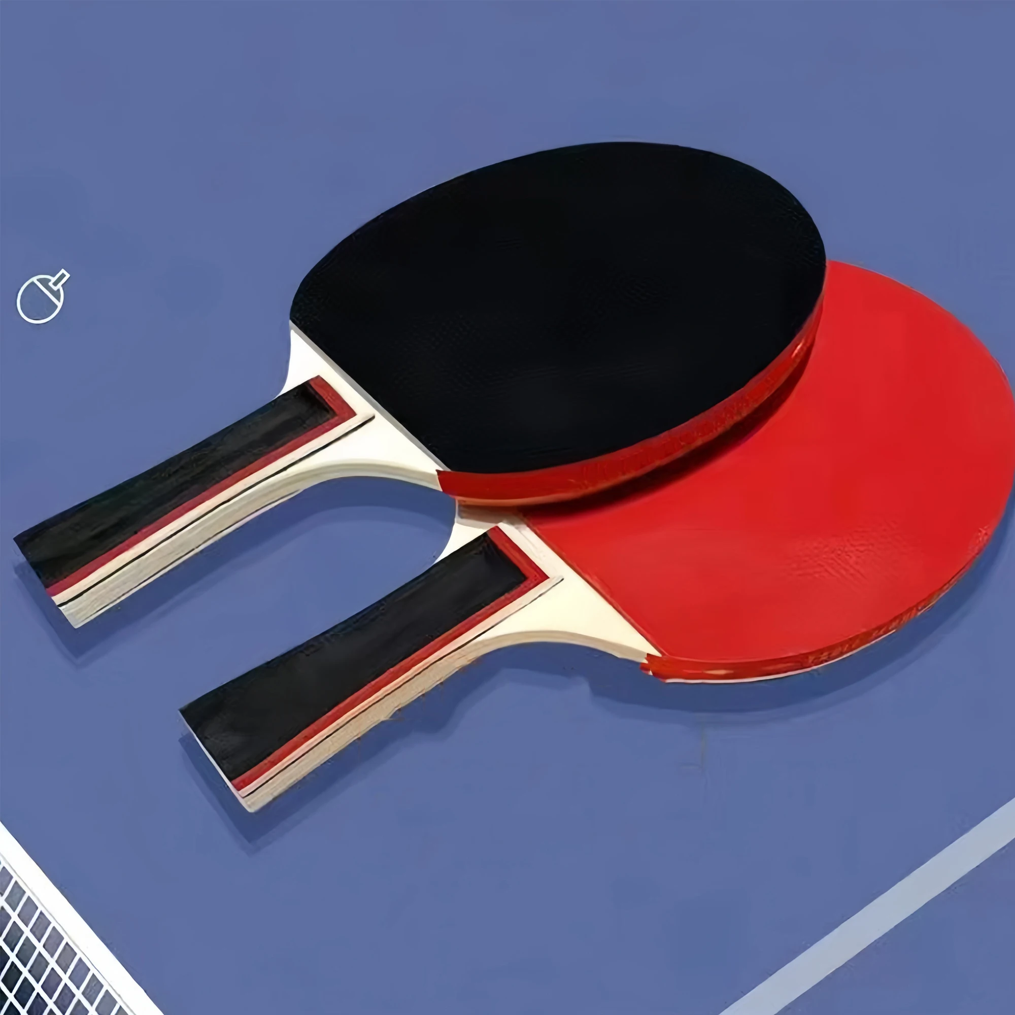 1 set (2 table tennis rackets + storage bag) double-sided anti-glue competition training table tennis rackets with professional-grade high-elasticity blades, suitable for beginners, single and double racket set