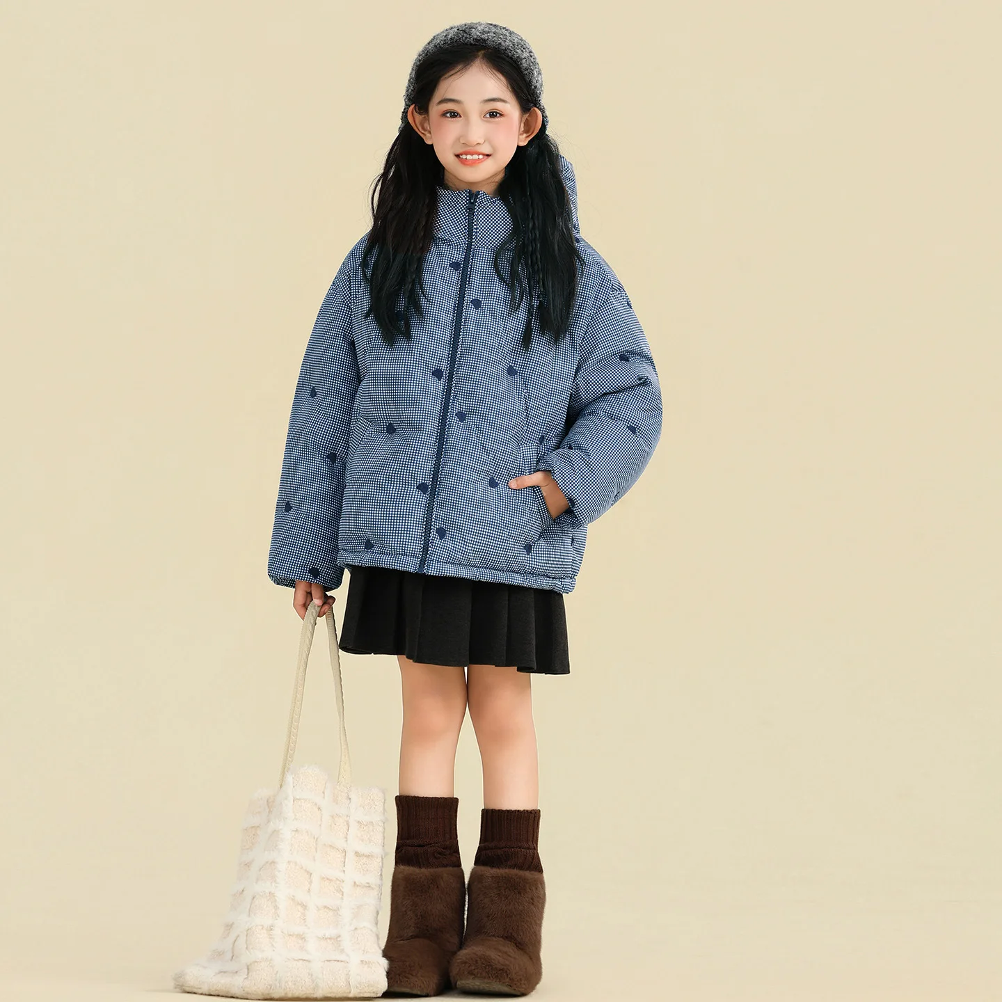 

YBFSKID зимние детские парки для девочек с хлопковой подкладкой, плотная теплая верхняя одежда для маленьких девочек, пальто с капюшоном, куртка с принтом для девочек от 4 до 14 лет