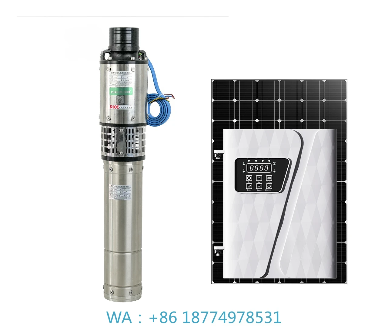 Customizable High Pressure  Clean Water Well Pumps De Agua Solar AC/DC Hybrid Solar Submersible Pump