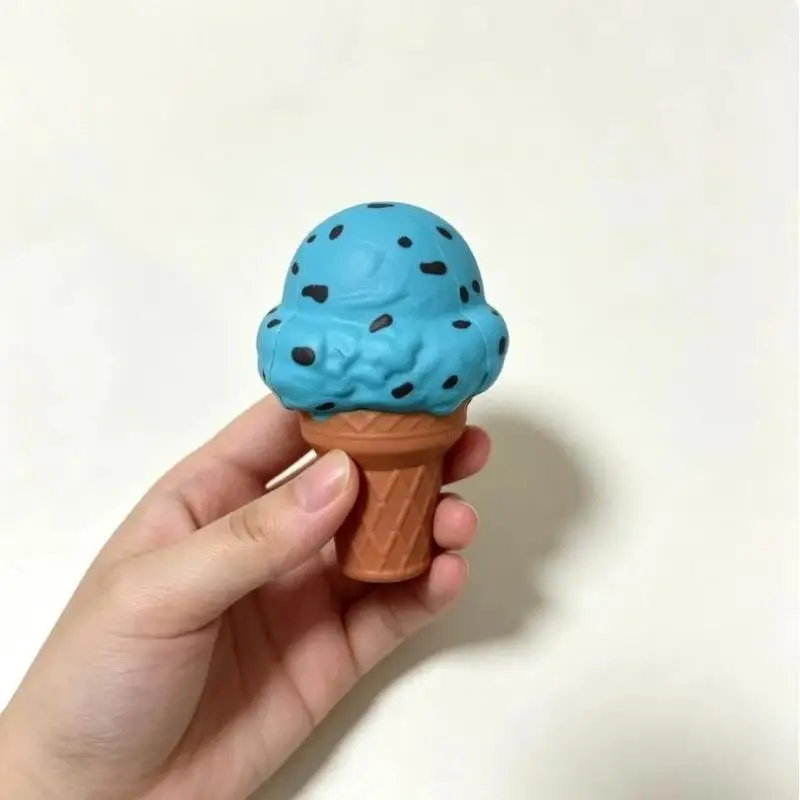 1/3pcs Soft Simulated Blue Ice Cream Squeeze Toy Stress Relief Slow Rebound Fidget Toys Home Decor Friends Best Gift Anti-Stres