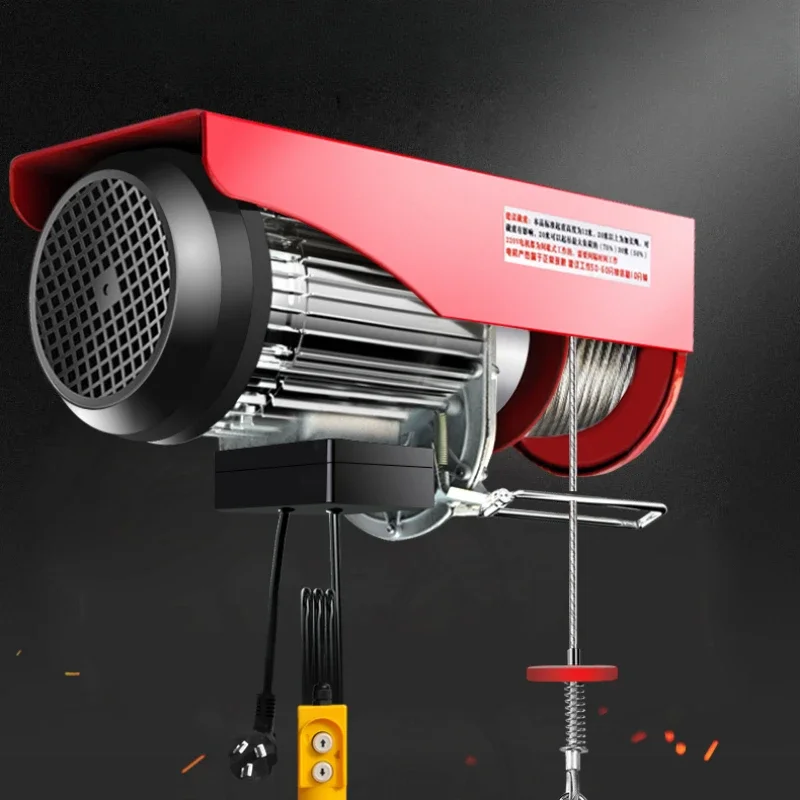 Micro Electric Hoist 220V Household Crane Hoist Small 1 ton 0.5 Ton Decoration Winch Lifting Crane