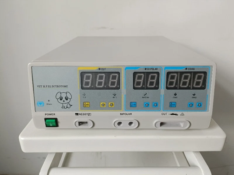VET-016 Veterinary Electrosurgical Instrument 200W High Frequency Electrocautery, Unipolar Bipolar, for Pet Surgery