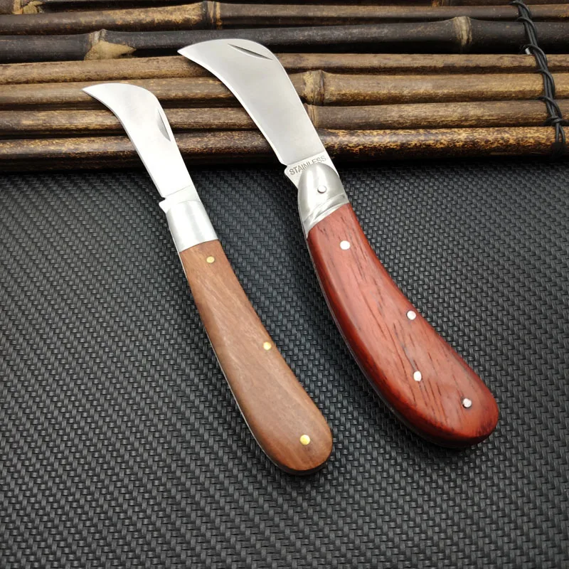 FD-021 Folding Grafting Knife Stainess Steel Machete Wallpaper Knife Rosewood Handle Faca Pocket Electrician Utility Knife