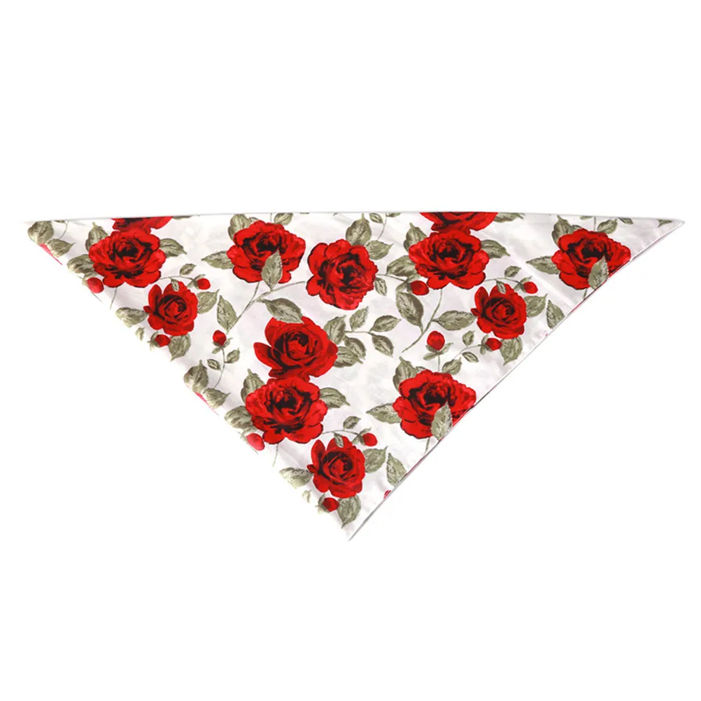 

2pcs Pet Rose Flower Dog Collar Bib Rose Pattern Premium Material Safe Comfortable Birthday Party Gift Idea Pet Necklace Decor
