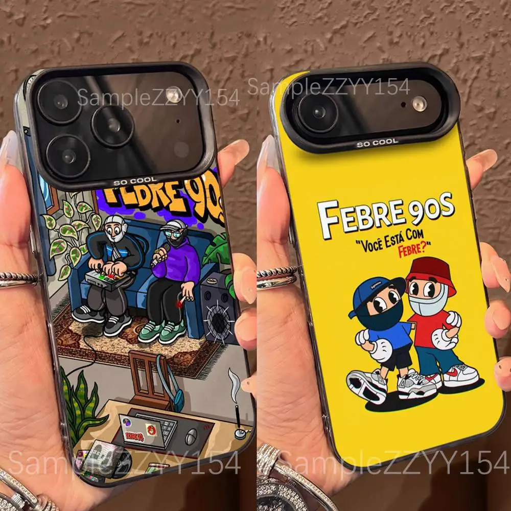 

Rapper Febre90s Phone Case For iPhone 17,16,15,14,13,12,X,8,Pro,Max,Plus,E,SE4,Air,Mini Black IMD Matte