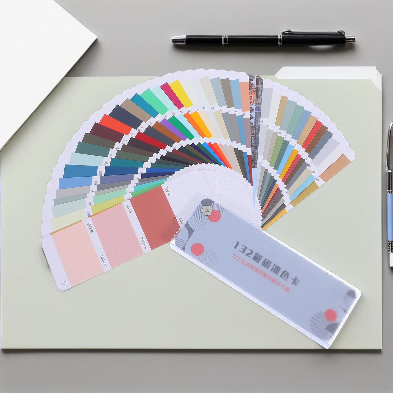 1 set 132-Color Paint Color Sample Card Industrial Building Automotive Equipment Coatings Bulk Paint Chips Standard Samples,