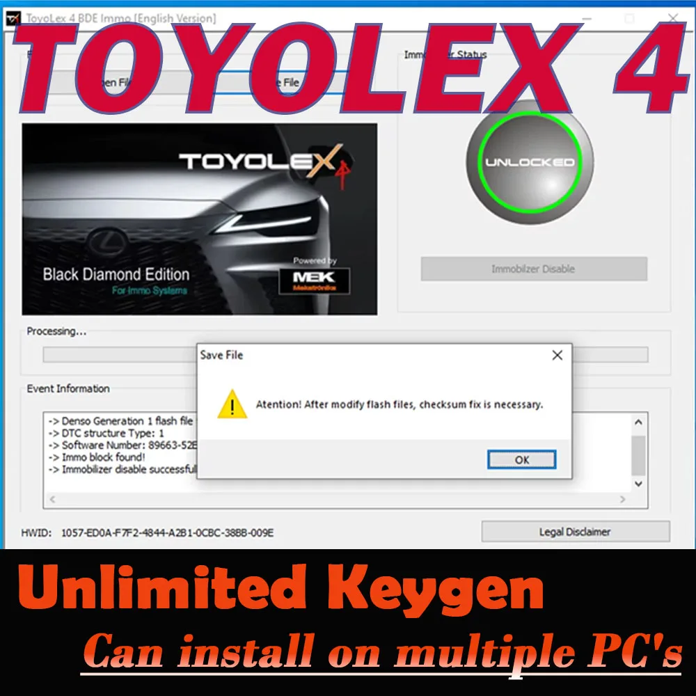 Toyolex4 Toyolex 4 Unlimited Installation support win7/10 for Denso for Lexus Mascheramento SoftwareTool PK Toyolex3 Toyolex 3