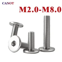 M2 M2.5 M3 M4 M5 M6 M8 A2 304 Stainless Steel Hex Hexagon Socket Ultra Thin Super Flat Wafer Head Computer Screw Car Bolt