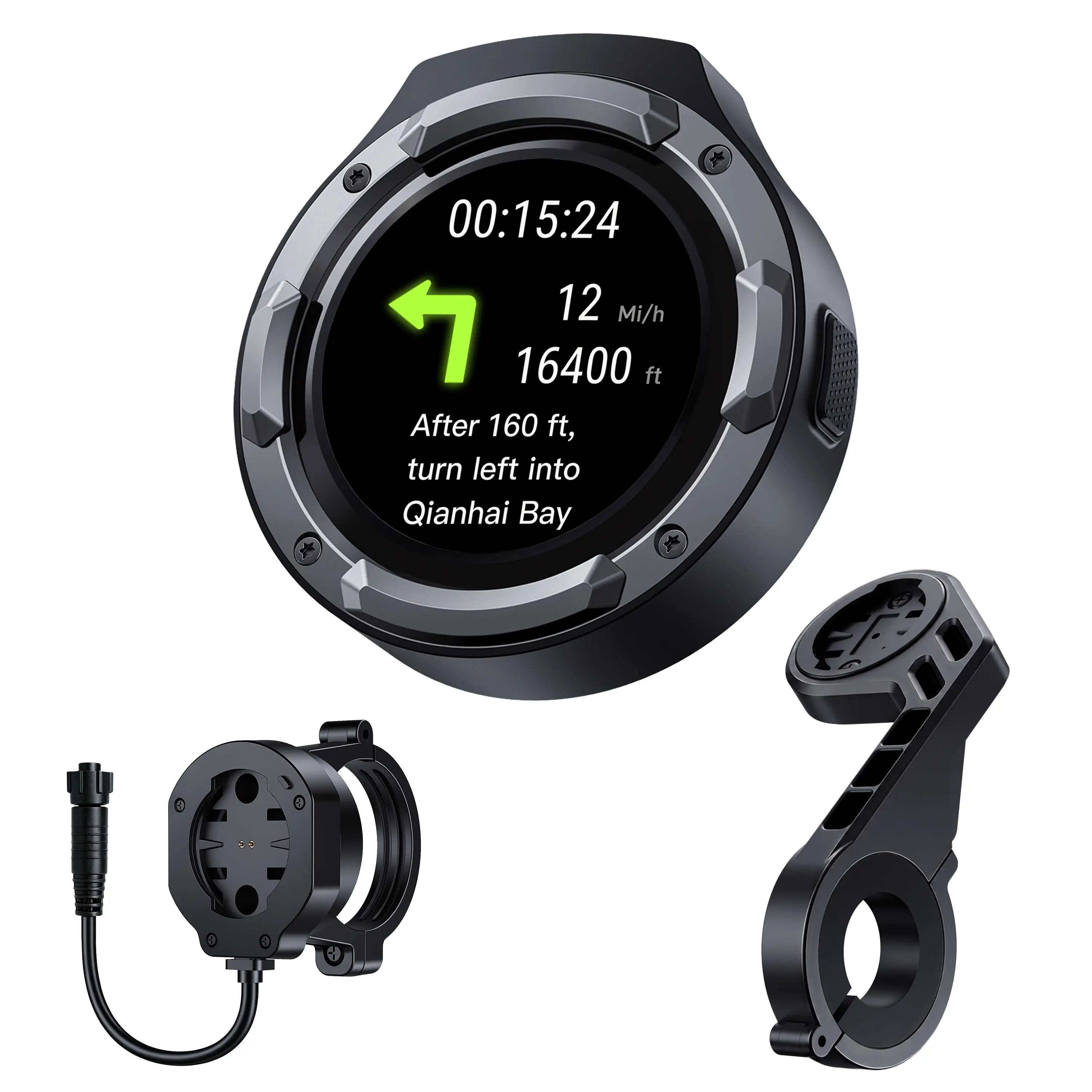LBW Portable Wireless Waterproof Motorcycle GPS Navigator (10-Hour Battery Life) / Bicycle Navigation Computer