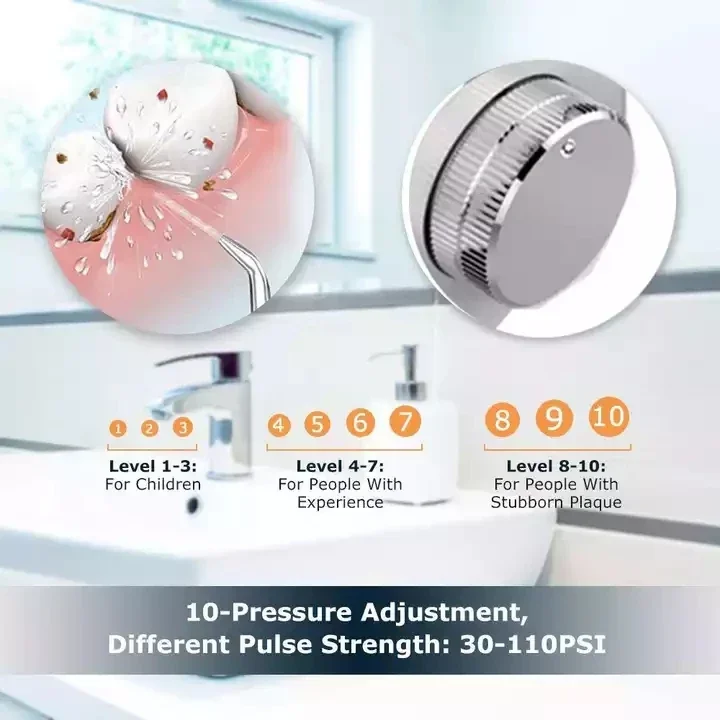 High Quality Advanced Ozone Water Flosser Dental Oral Irrigator Teeth Cleaner Tooth Care Clean With 7 Tips For Family - Image 6