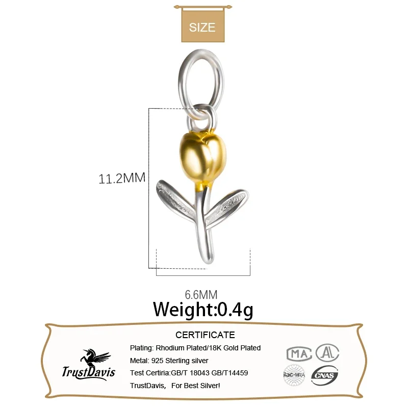 الثقة ديفيس ريال 925 فضة روز زهرة قلادة اليدوية عقد دي اي واي سوار إكسسوارات غرامة 925 الفضة والمجوهرات HY559