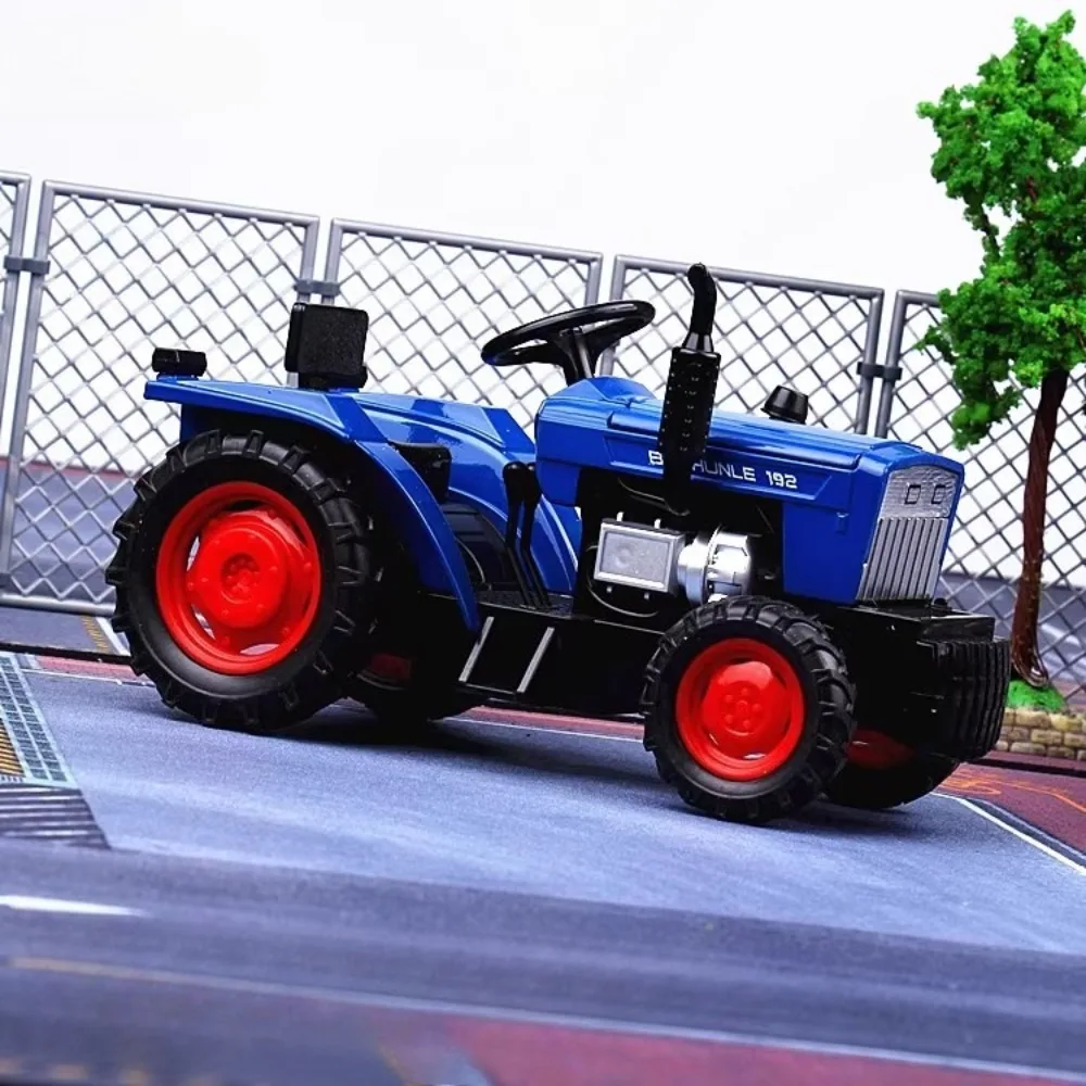 1:32 합금 트랙터 모델 장난감 자동차 다이캐스트 금속 사운드 라이트 풀백 트럭 농장 특정 차량 컬렉션 어린이를위한 선물