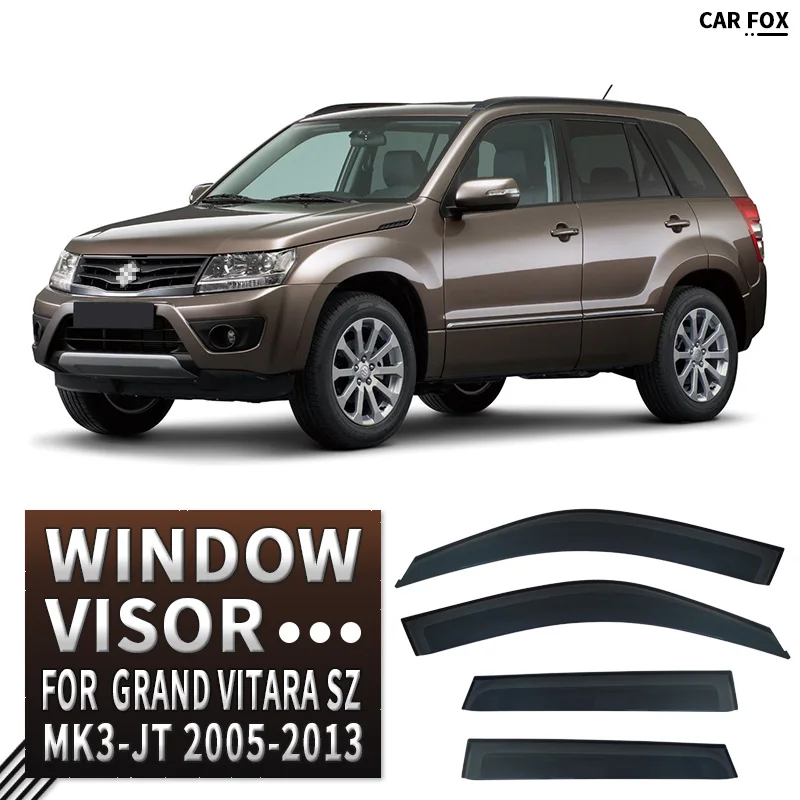 

For Grand Vitara SZ JT 2005-2013 Window Visor Vent Shades Sun Rain Deflector Guard 4PCS/SE For Grand Vitara SZ JT 2005-2013