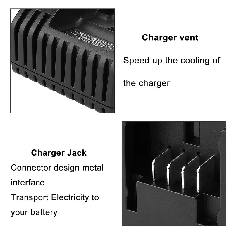 For Black Decker 20v charger Li-ion Battery Charger For Porter Cable/Stanley 10.8V 14.4V 18V PCC690L L2AFC FMC690L FMC688L 686L