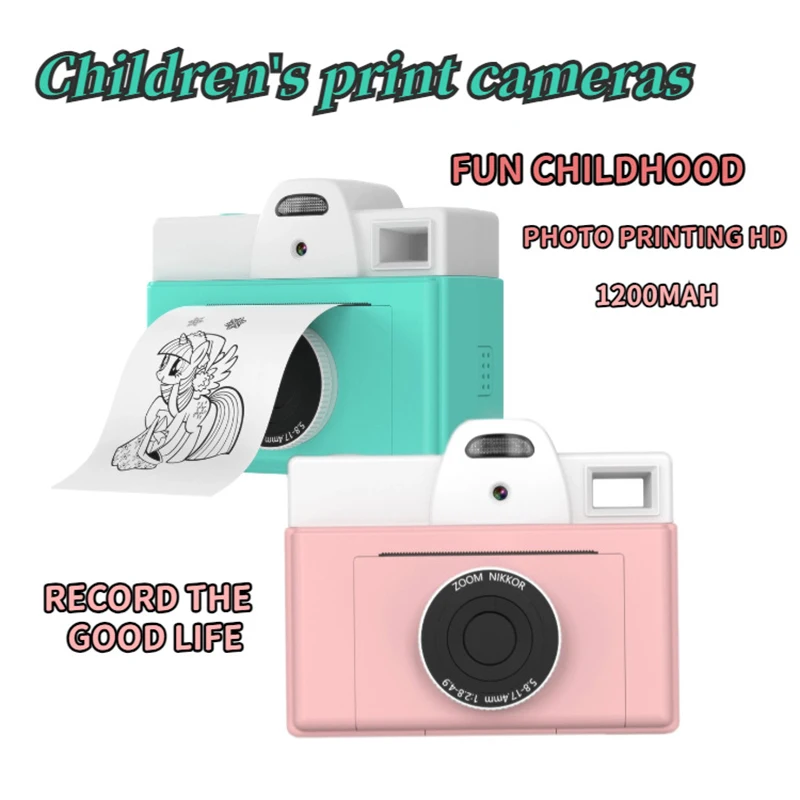 

Children Camera Instant Print Kids Digital Thermal Print Camera Instant Photo Printing Camera Toys With Lanyard Gifts Boys Girls