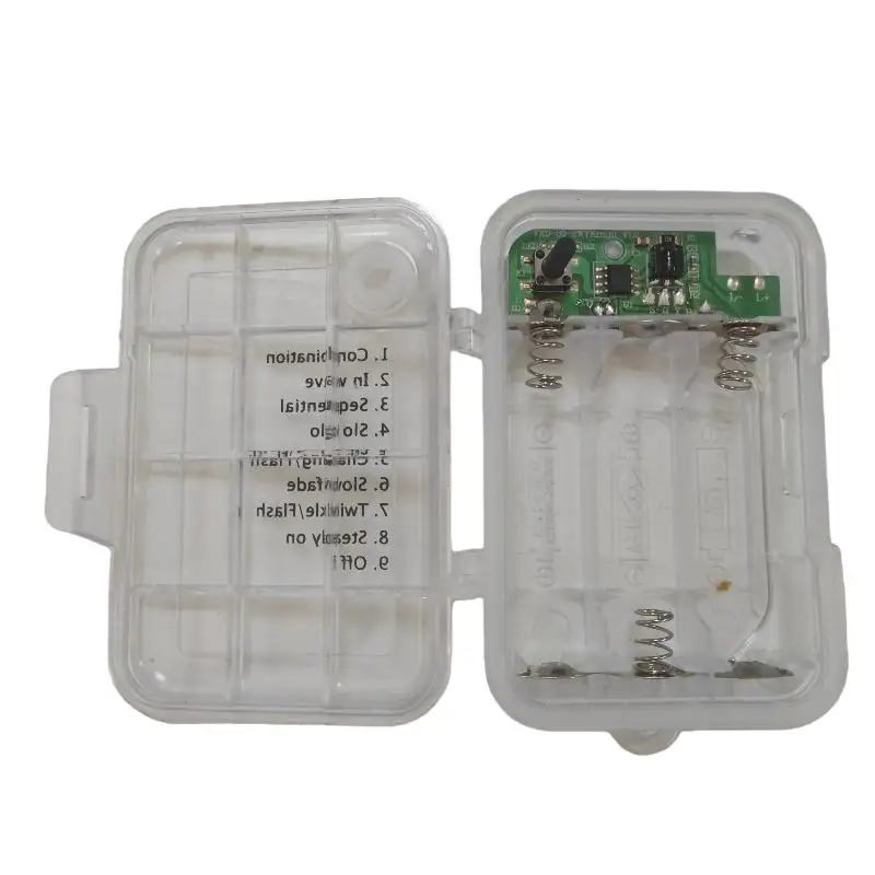 1 Juego de soporte de batería AA de 3 secciones, cartucho de batería impermeable y a prueba de polvo de 3V No.5 con función de sincronización