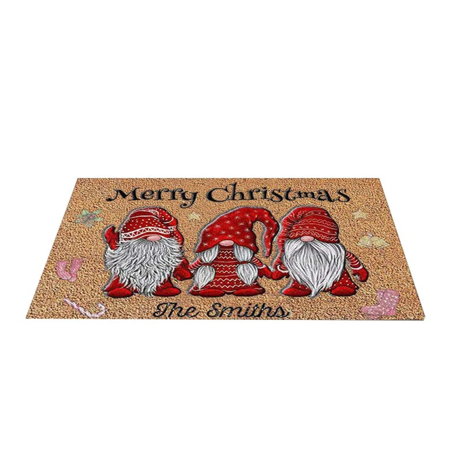 40x60cm Doormat Xmas Welcome Christmas Gnome Mat Non Slip And Washable Winter Doormat Rubber Back Santa Snowflakes Door Mat