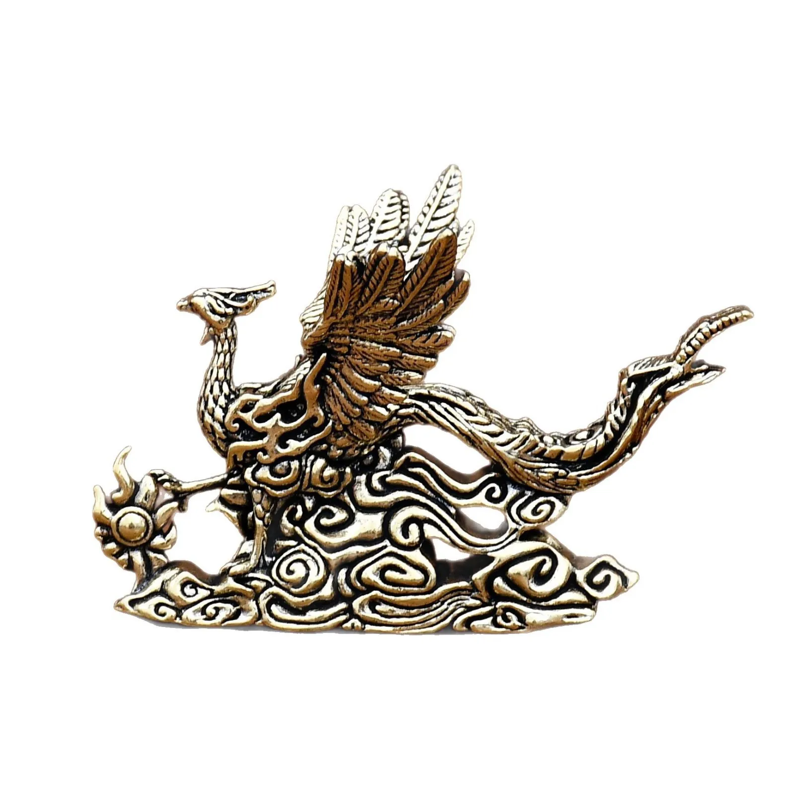 أثاث نحاسي، زخارف سطح المكتب، زخارف فينيكس مصغرة، ديكورات نباتات بوعاء المكتب