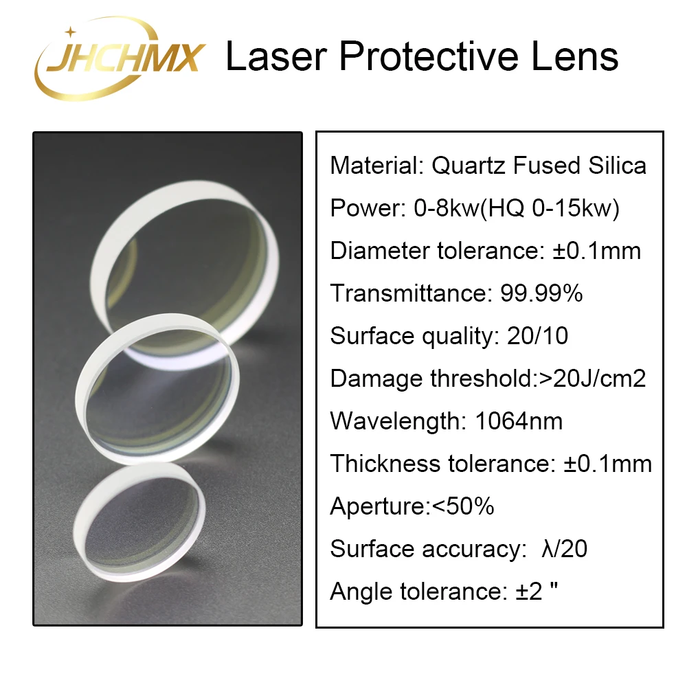 JHCHMX 10pcs/lot (Hot Sale) Laser Welding Protective Lens/Windows 18x2 27.9x4.1 30x5 37x7 for Raytools WSX Precitec Cutting