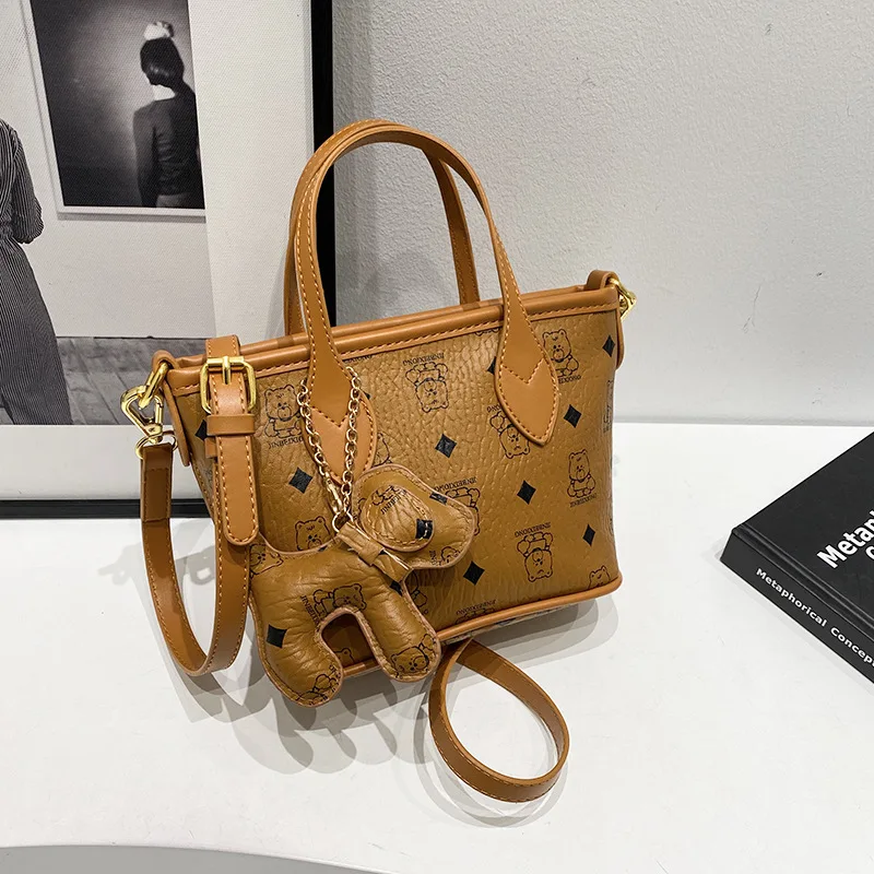 

2025 Printed Crossbody Bag, Chic Bucket Purse for Women, Elegant Top Handle Tote, Versatile Day to Night Bag, Textured Sling Bag