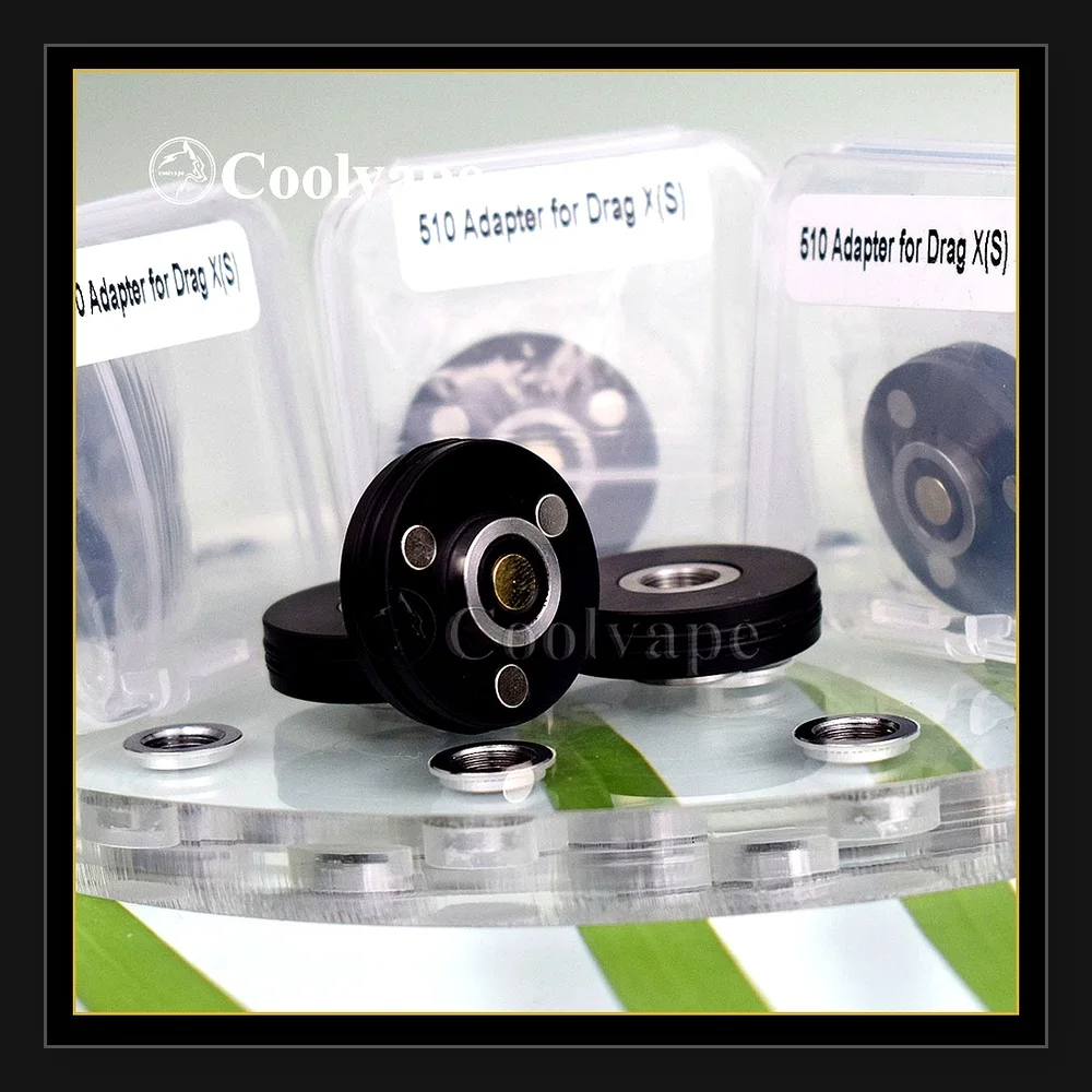 510 Adapter for VOOPOO DRAG S & X Mod Pod Kit - Compatible with RDA RTA RDTA E-Cigarettes
