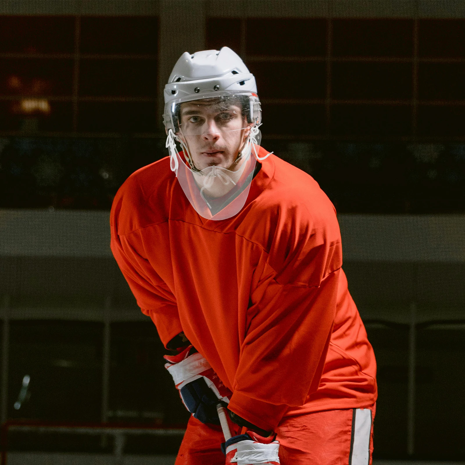 معدات حماية حارس المرمى الهوكي قطعة واحدة من واقي الرقبة الشفاف للرجال والكبار #1