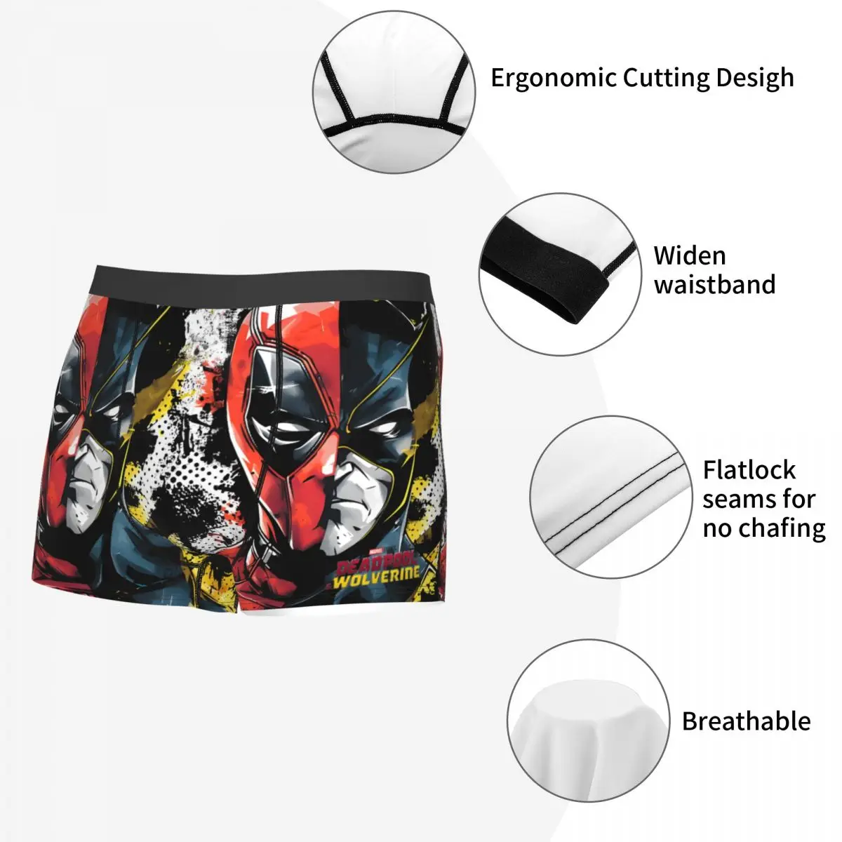 Wolverine Disney Marvel Deadpool & Wolverine Film Underpants Cotton Panties Male Underwear Sexy Shorts Boxer Briefs