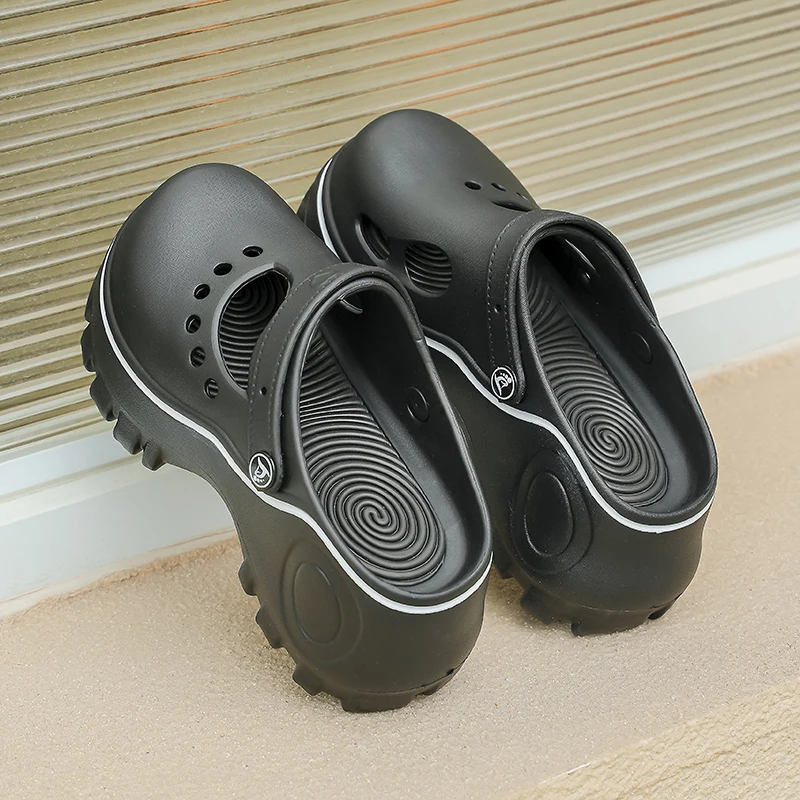 2023New Women Casual Clogs Summer Slip On Breathable Beach Sandals Valentine Fashion Slippers Ladies High Heel  Shoes For Unisex