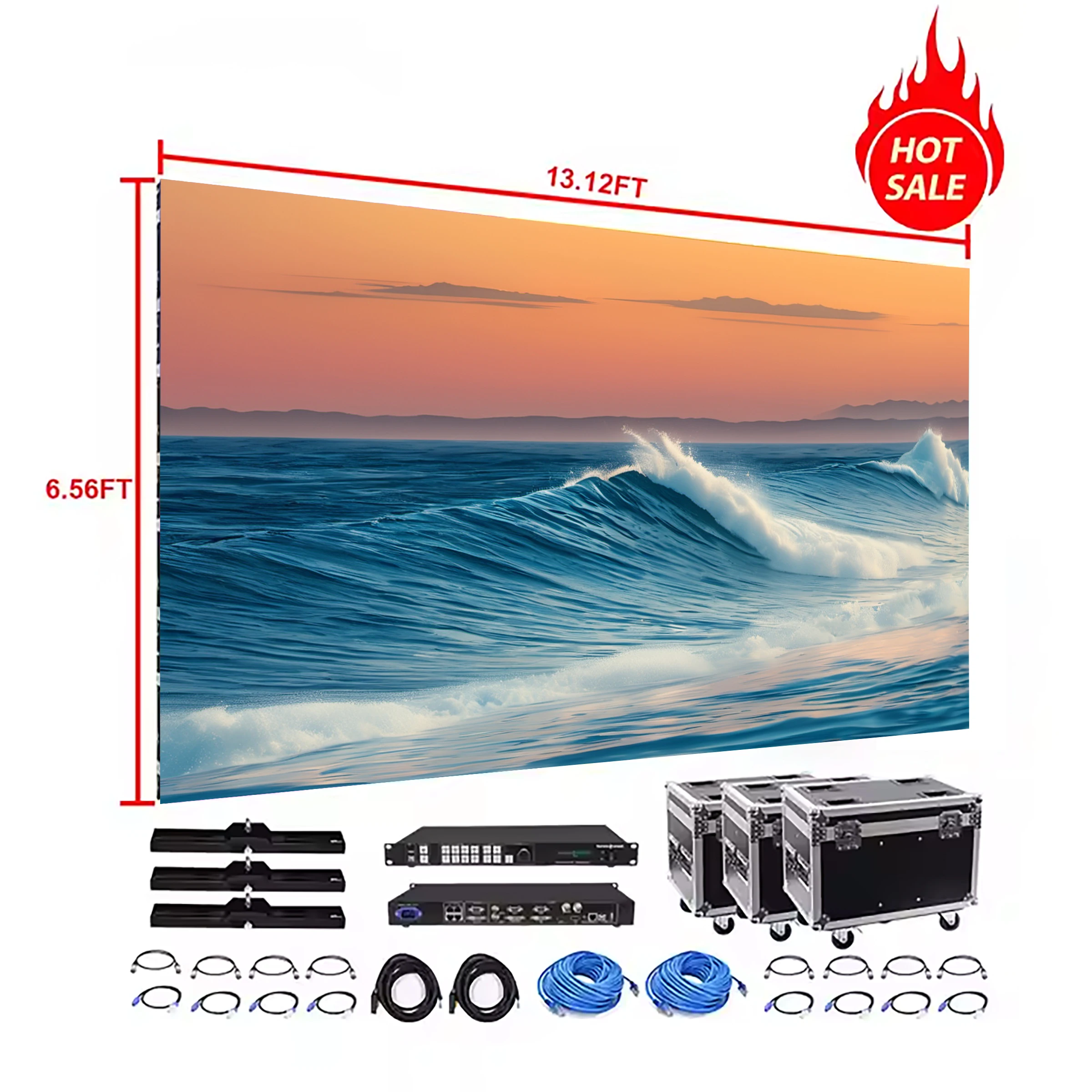 P3.91 Tela de painel de parede de vídeo LED externa/interna para publicidade comercial e aluguel Stage Tela de exibição LED externa