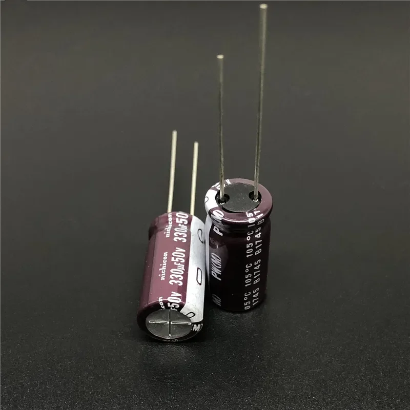 10pcs/100pcs 330uF 50V NICHICON PW Series 10x20mm Low Impedance Long Life 50V330uF Aluminum Electrolytic capacitor