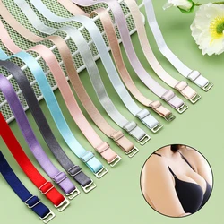 Stainless Steel Bra Straps Summer Shoulder Straps Elastic Underwear Accessory Trendy Non-slip Straps Solid Color Bra Accessories