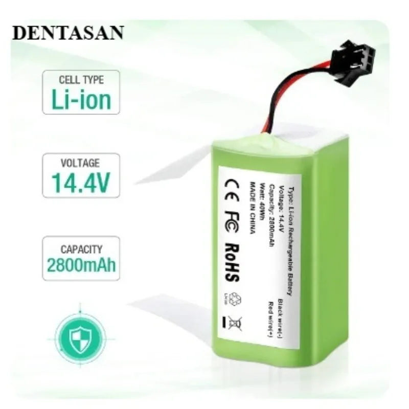 

14.4V 2600mah 2800mah 3200mah 3500mAh Lithium Battery Suitable for Ecovacs Deebot N79 N79s Dn 622 Eeuf