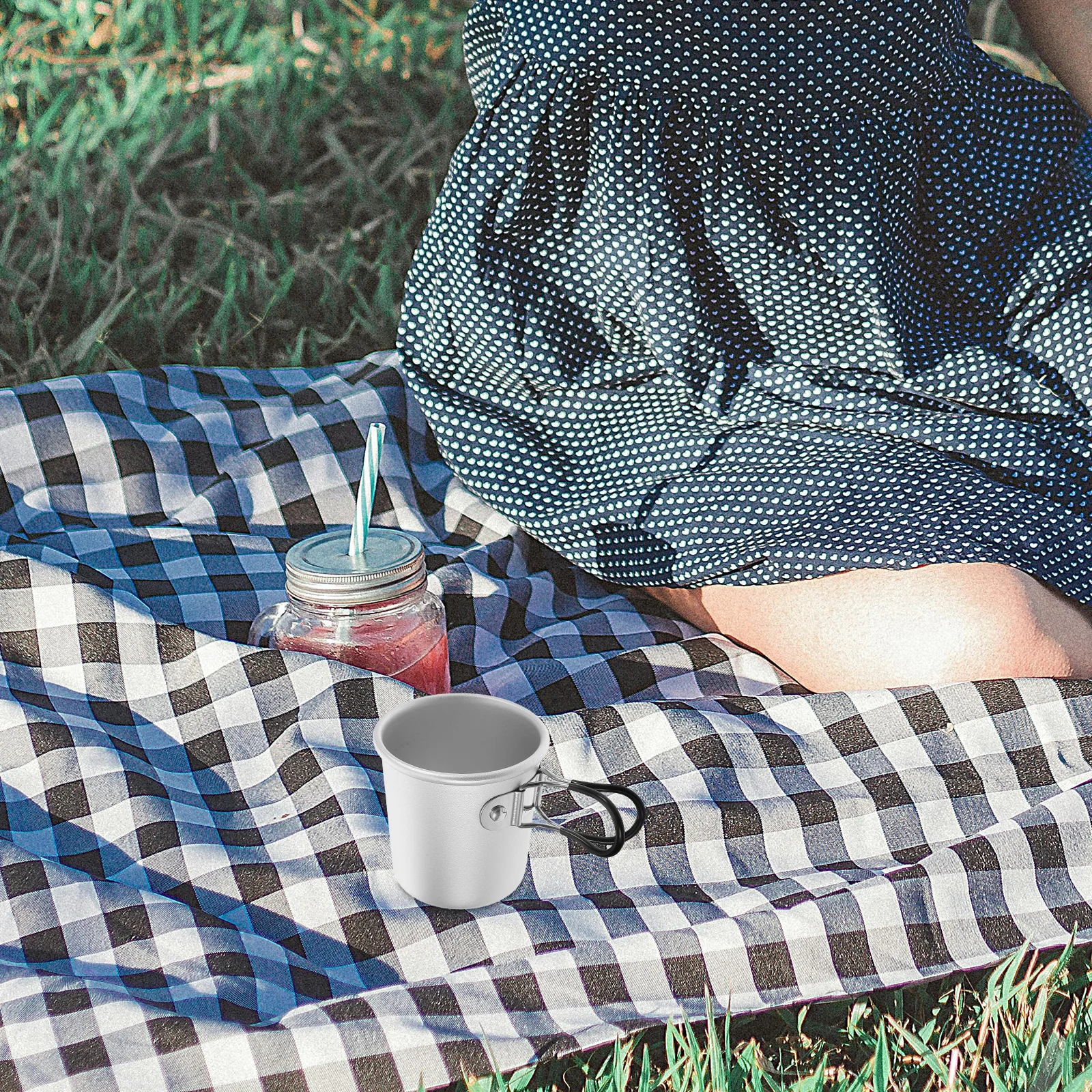 

2Pcs Outdoor Folding Aluminum Alloy Cups Portable Collapsible Tea Coffee Mugs Small Camping Picnic Water Drinkware for Travel