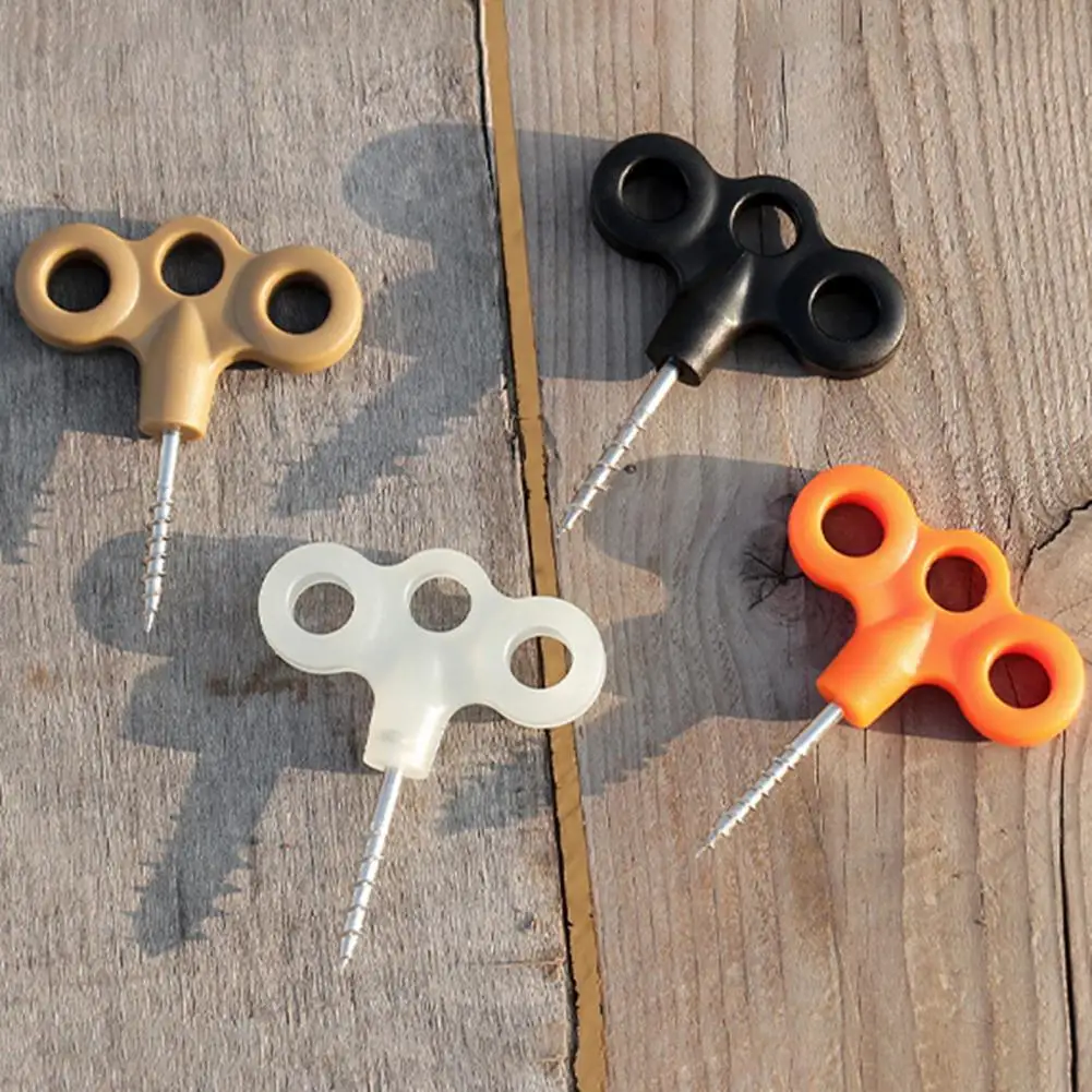 2 Piezas de Clavos de Sujeción Multi-cuerda de Acero Inoxidable, Anclajes de Tierra Resistentes para Camping, Senderismo, Trampolines y Tiendas de Campaña, para Uso Exterior