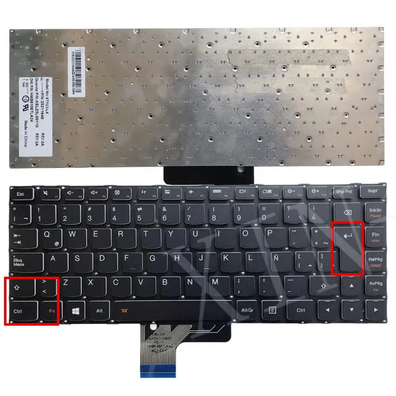 

Latin keyboard for Lenovo ideapad U430 U430P U330 U330P U330T NO-backlit no frame